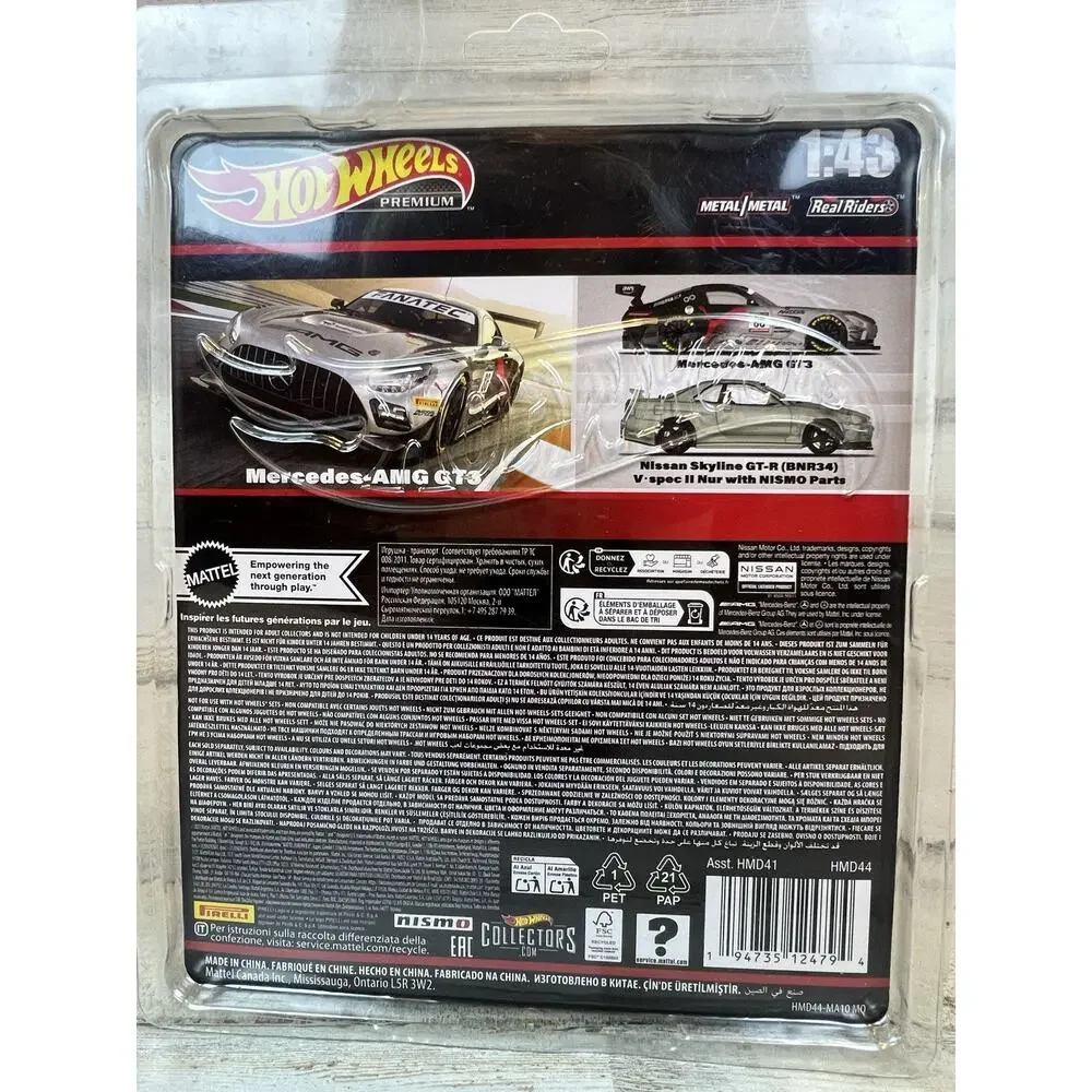 Hot Wheels Premium 1:43 Mercedes-AMG GT3 Diecast Car Factory Sealed 2024